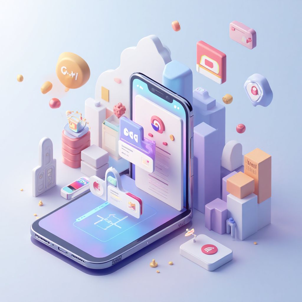 App Marketplace Platform Illustration